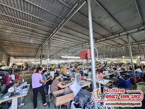 nhà máy sản xuất balo túi xách xuất khẩu tại Thanh Hóa